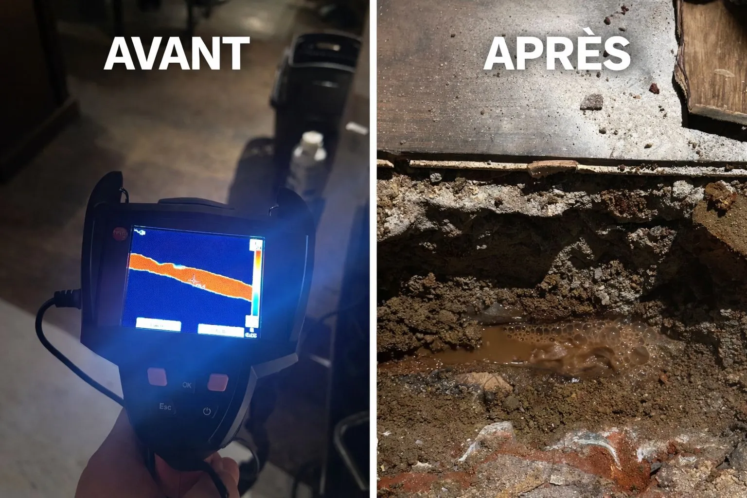 Détection de fuite par caméra thermique ITR Services